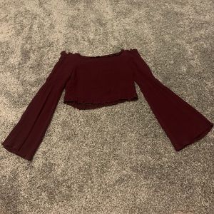 Red off the shoulder top